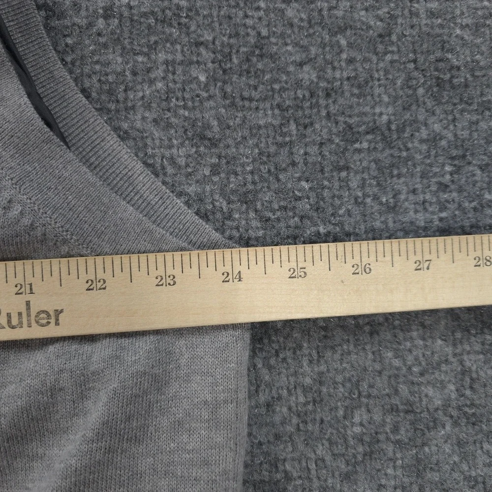 Fairway & Greene Sweater‎ Vest Mens XL Gray Italian Merino 1/4 Zip Knit Golf